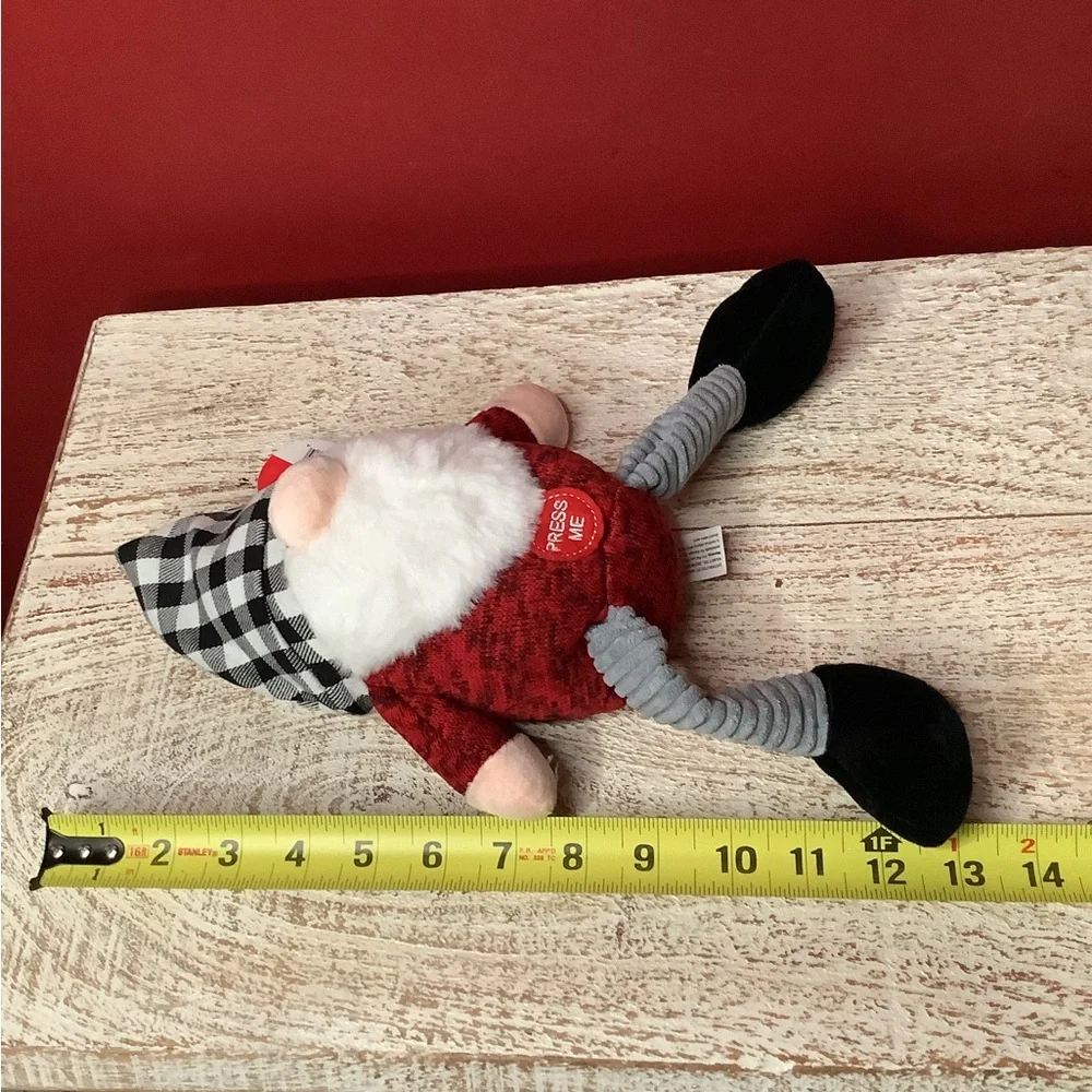 Pet Shoppe SANTA Plush Dog Toy Push Belly& My Hat Pops Up Legs Pull Back & Forth